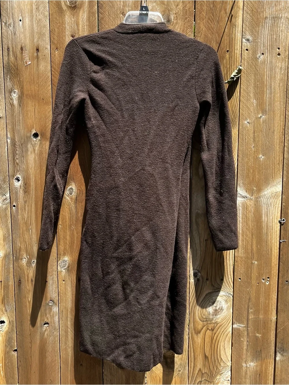 Ann Taylor Grunge Fairycore Petite Classic Brown Wrap-Style Women's Dress
